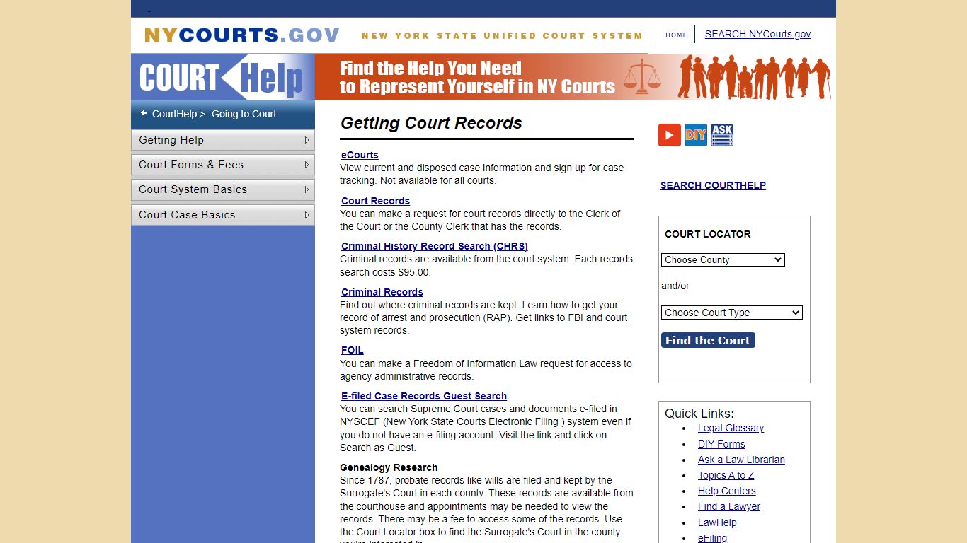 Getting Court Records | NY CourtHelp